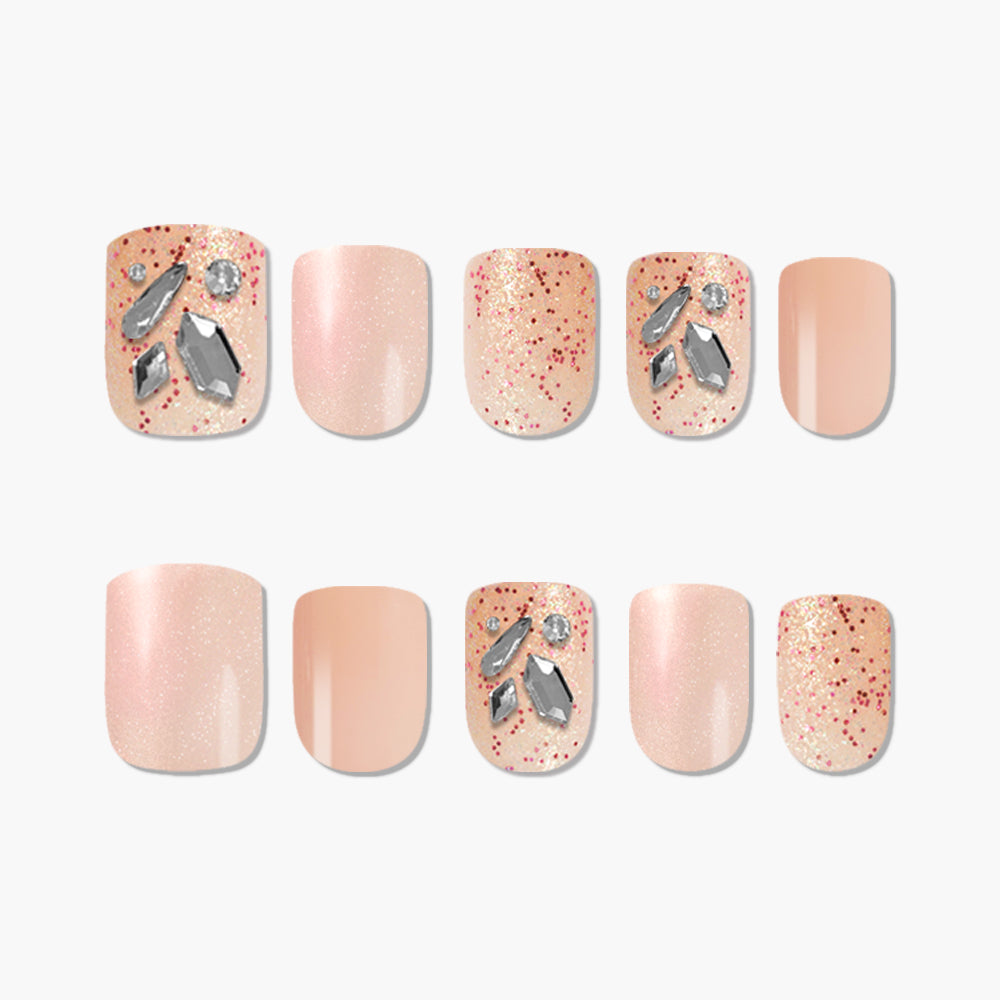 MUZMAK Nail Tips 36pcs #Gem(Short)