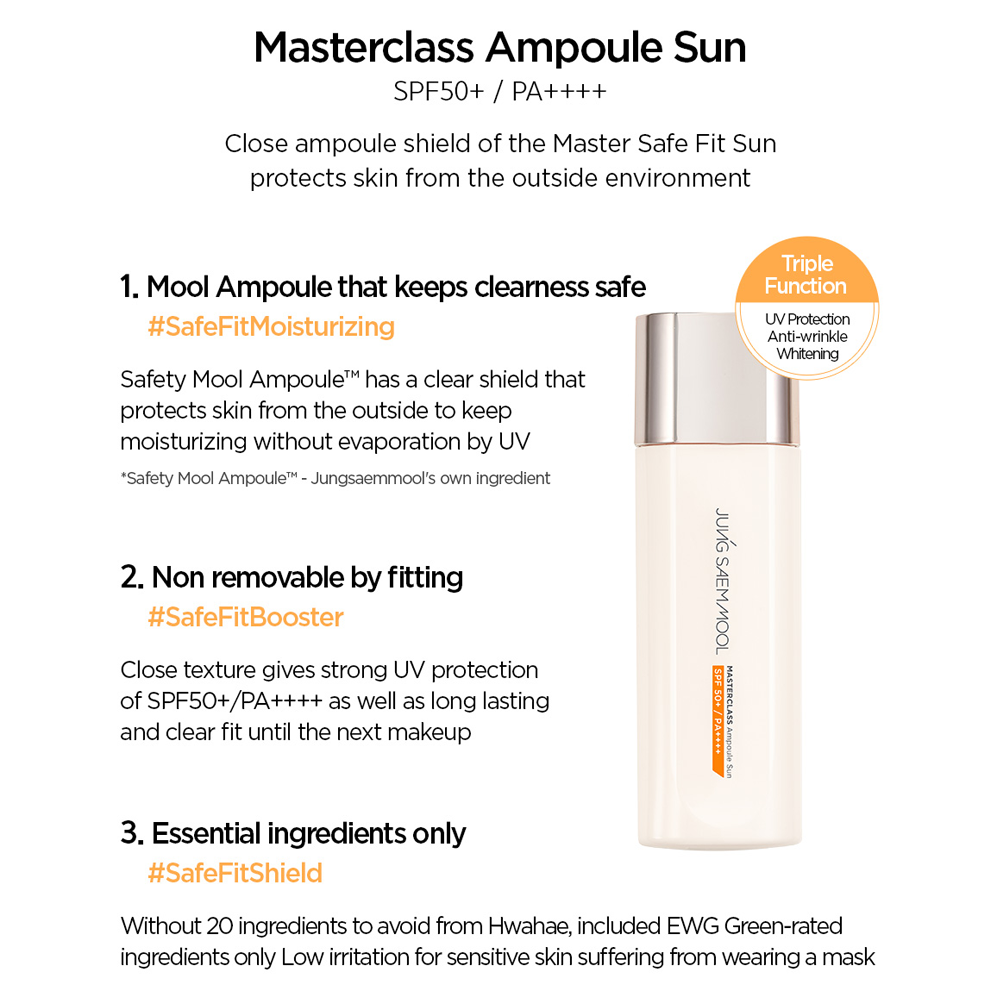 JUNG SAEM MOOL Masterclass Ampoule Sun SPF50+ PA++++ 50ml - DODOSKIN