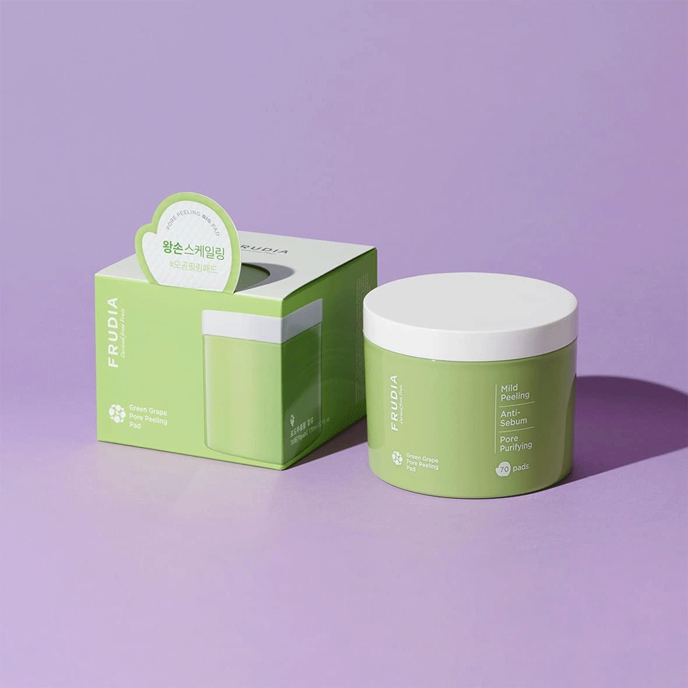 FRUDIA Greengrape Pore Peeling Pad (Jar) 70 ea - DODOSKIN