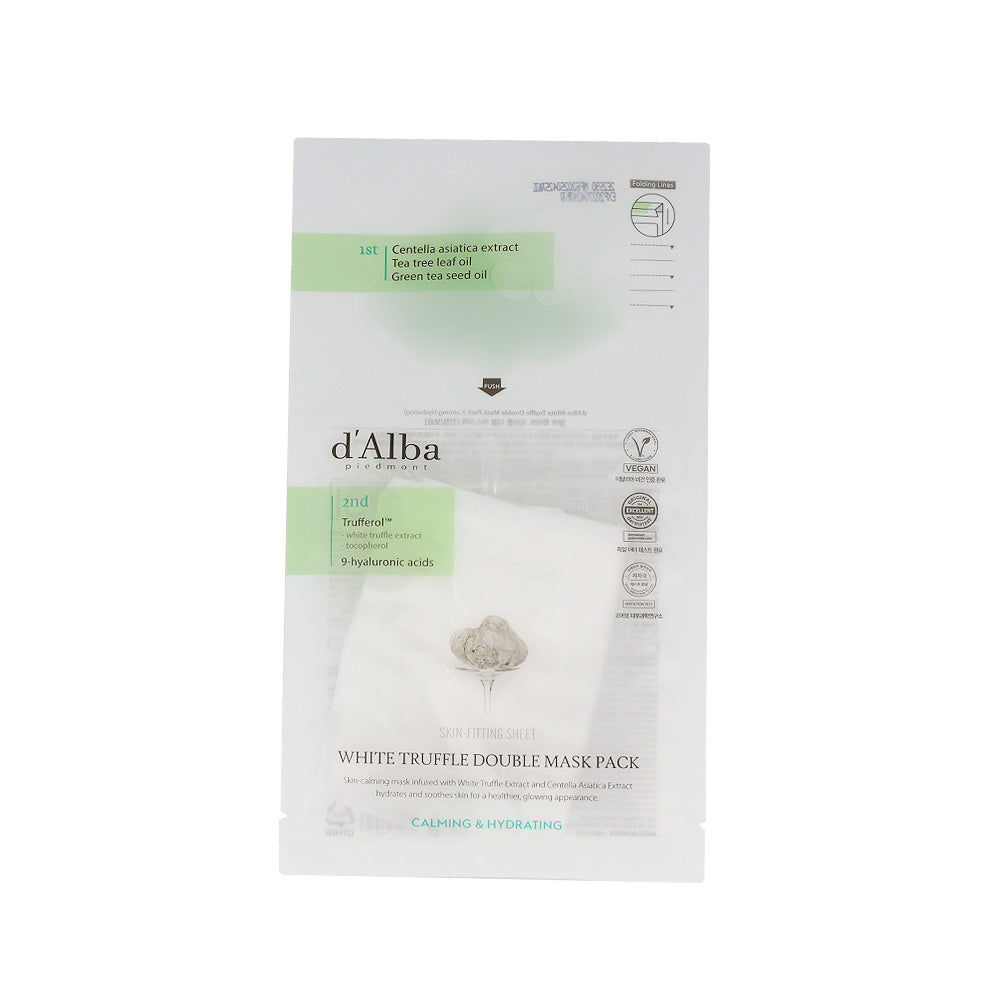 Paquete de doble máscara de trufa blanca de D'Aba (calmante) 32.5g