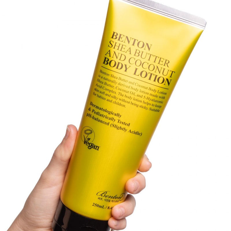 BENTON Loción de cuerpo de mantequilla de karité y coco 250 ml