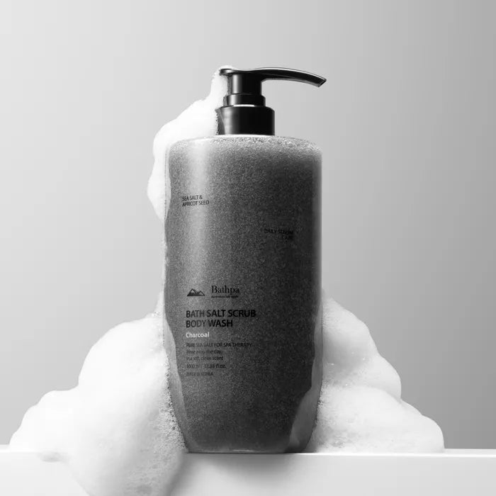 Bathpa Bath Salt Scrub Body Wash Charcoal 1000ml