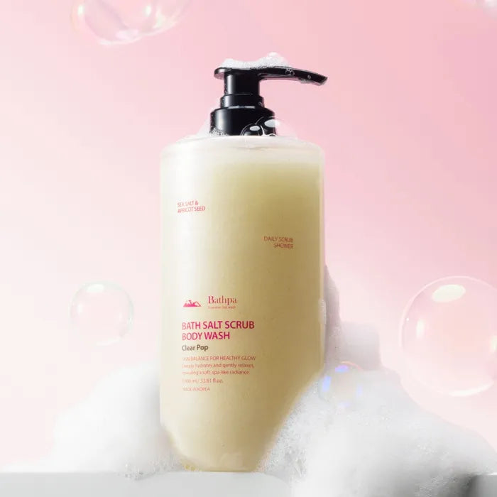 Bathpa Bath Salt Scrub Body Wash Clear Pop 1000ml