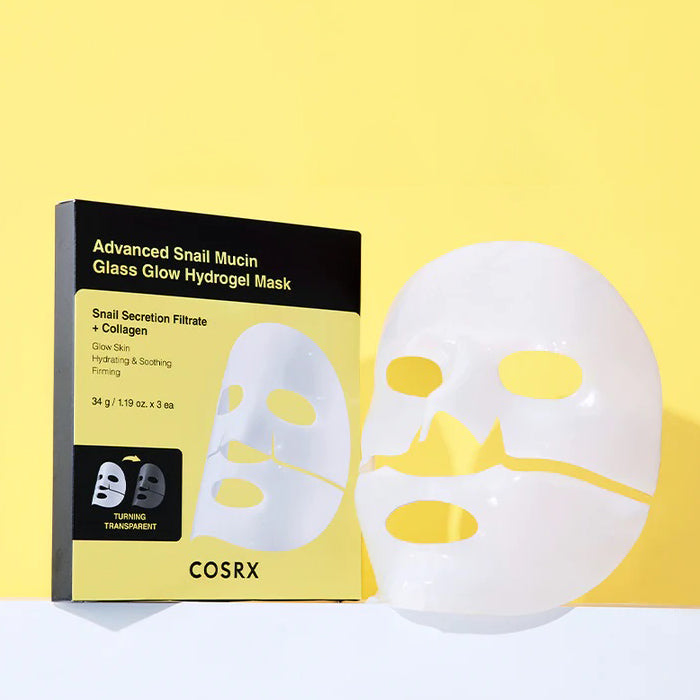 COSRX Advanced Snail Mucin Glass Glow Hydrogel Mask 34g 3ea