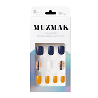 MUZMAK Nail Tips 36pcs #Delight Check(Short Square)