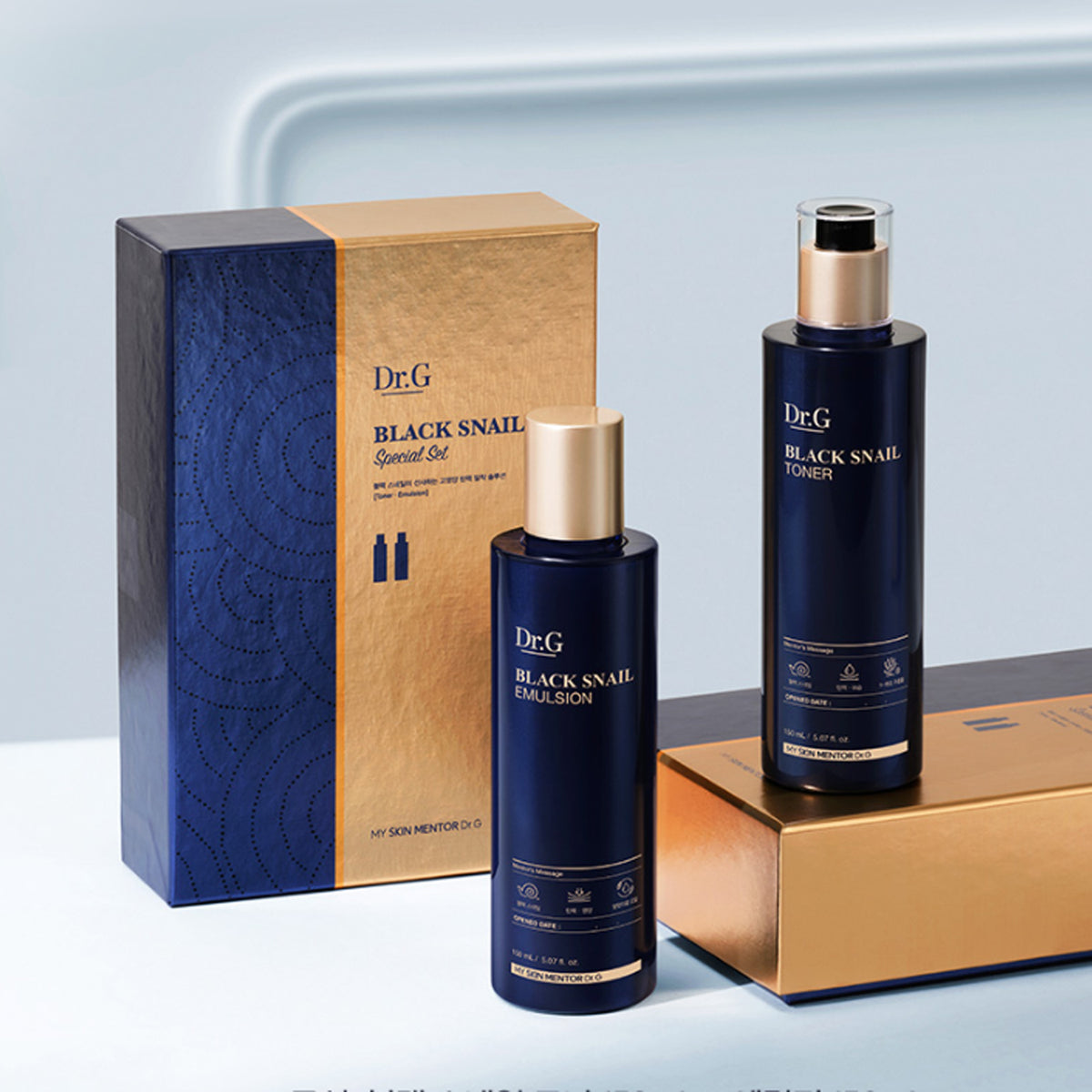 Dr.G Black Snail Basic 2-Piece Set (Toner 150ml + Emulsion 150ml)