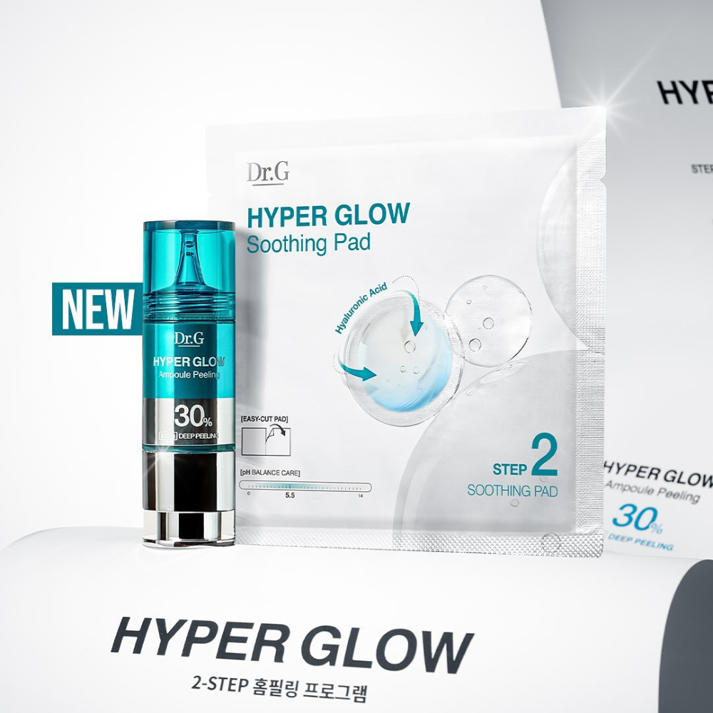 Dr.G Hyper Glow 30% Ampoule Peeling 2-Step Program (Ampoule Peeling 15ml + Soothing Pads 13g x 4 sheets)