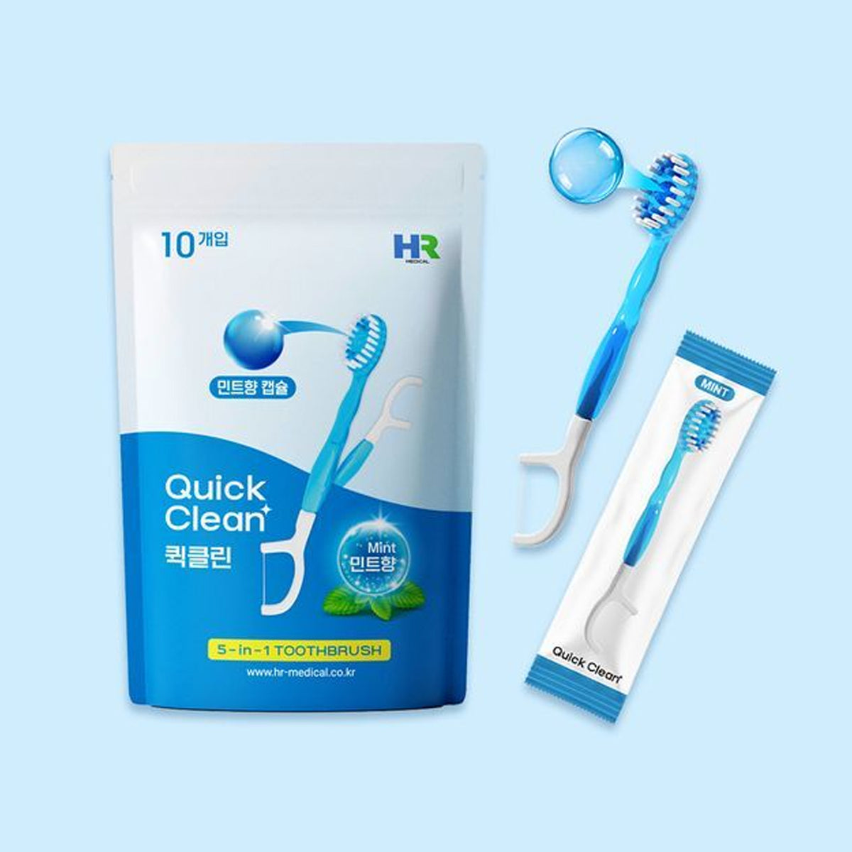 HR MEDICAL Quick Clean 5-in-1 Toothbrush