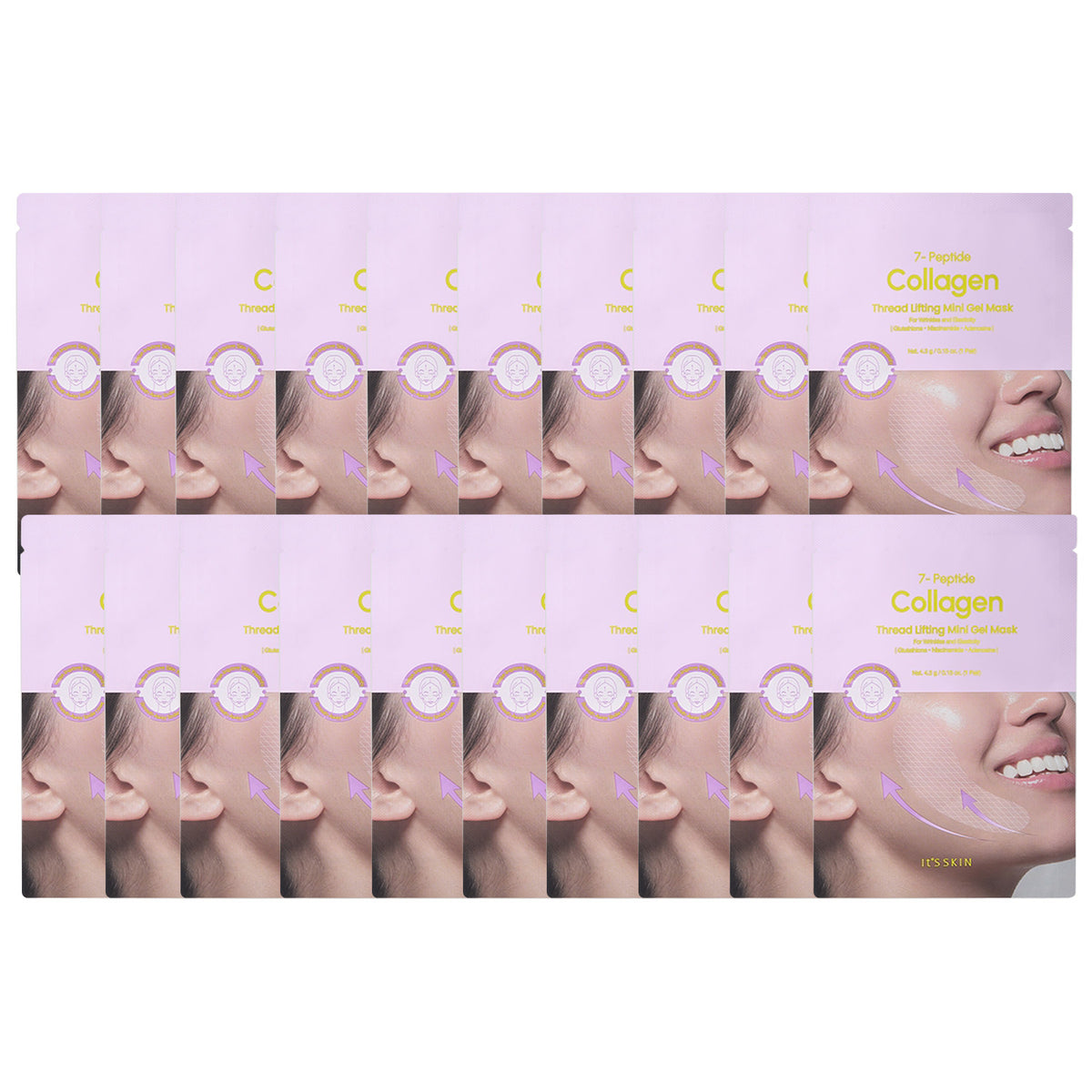It'S SKIN 7 peptide Collagen Thread Lifting Mini Gel Mask 10ea 20ea