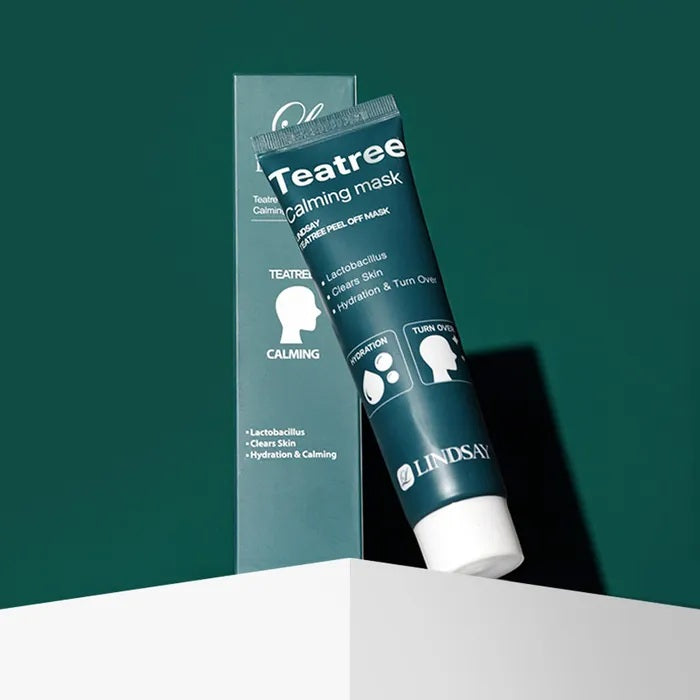 LINDSAY Tea Tree Calming Peel-Off Mask Pack 70ml + Pack Brush
