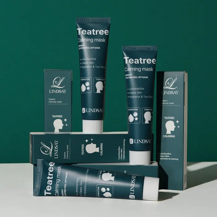 LINDSAY Tea Tree Calming Peel-Off Mask Pack 70ml + Pack Brush