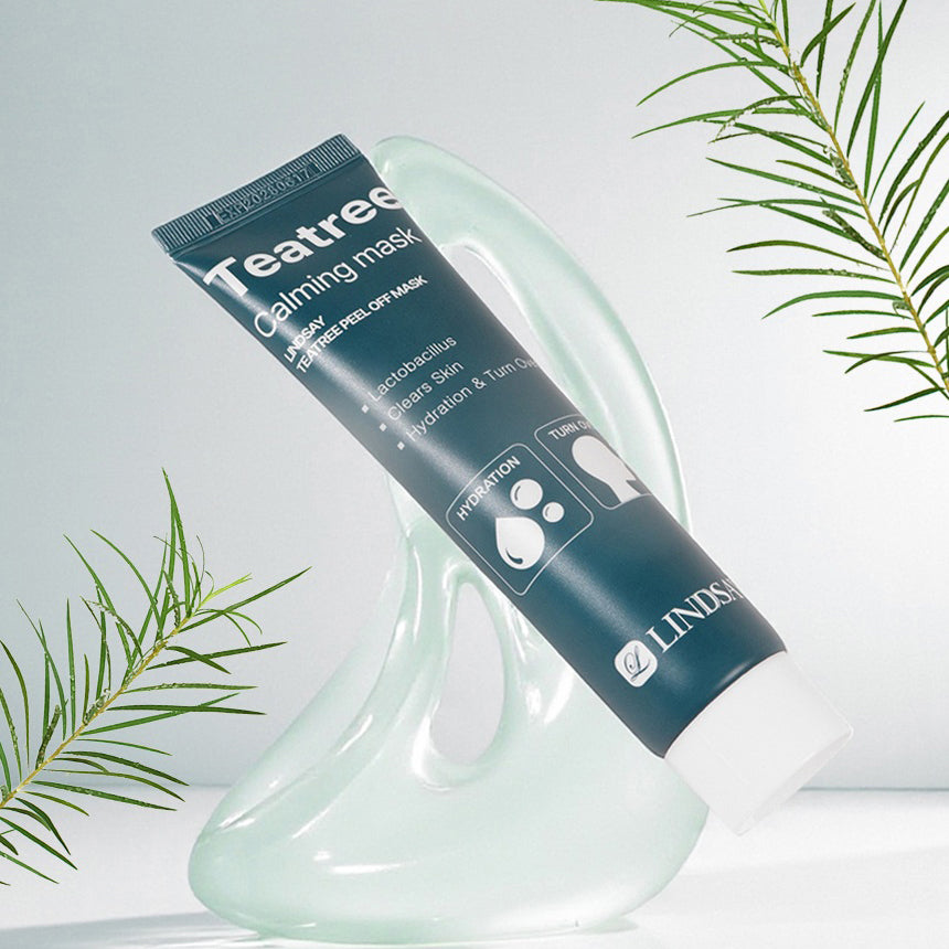LINDSAY Tea Tree Calming Peel-Off Mask Pack 70ml + Pack Brush