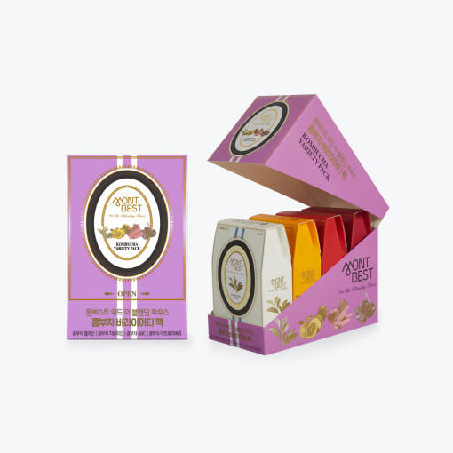 Montbest mezcla kombucha tangy 4 sabor 40 palos