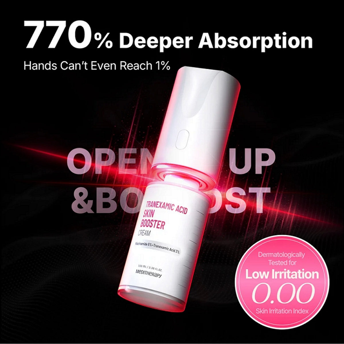 Medino Tinapy Tranexamic Acid Skin Booster Cream 100 ml y dispositivos Conjunto de dispositivos