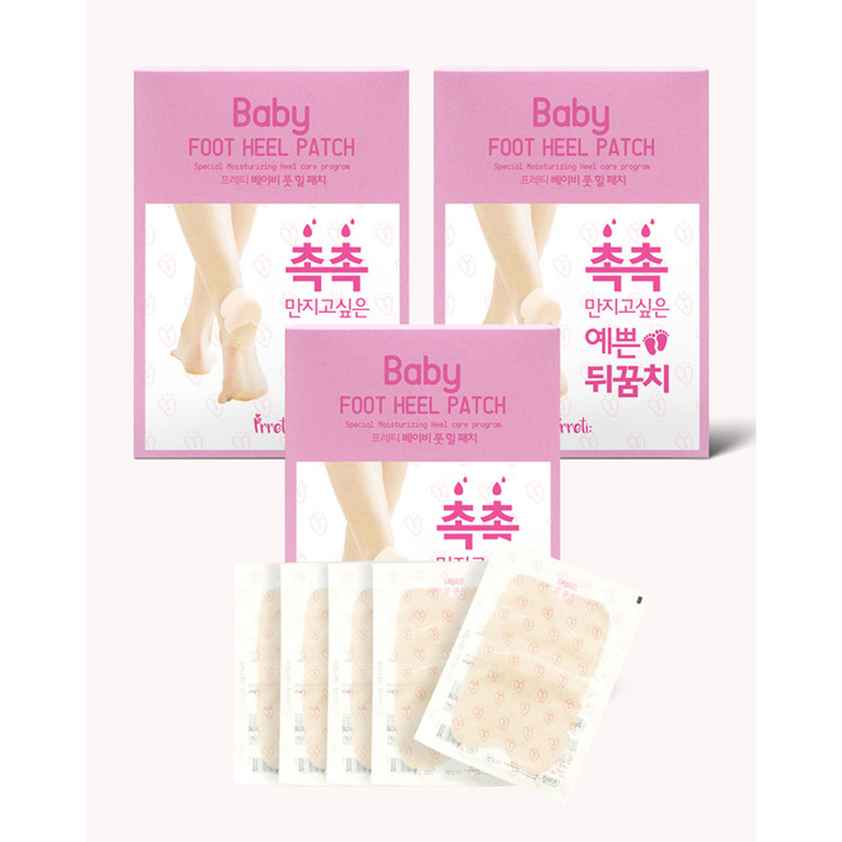 PRRETI Baby Foot Heel Patch 10 Sheets × 3 Packs