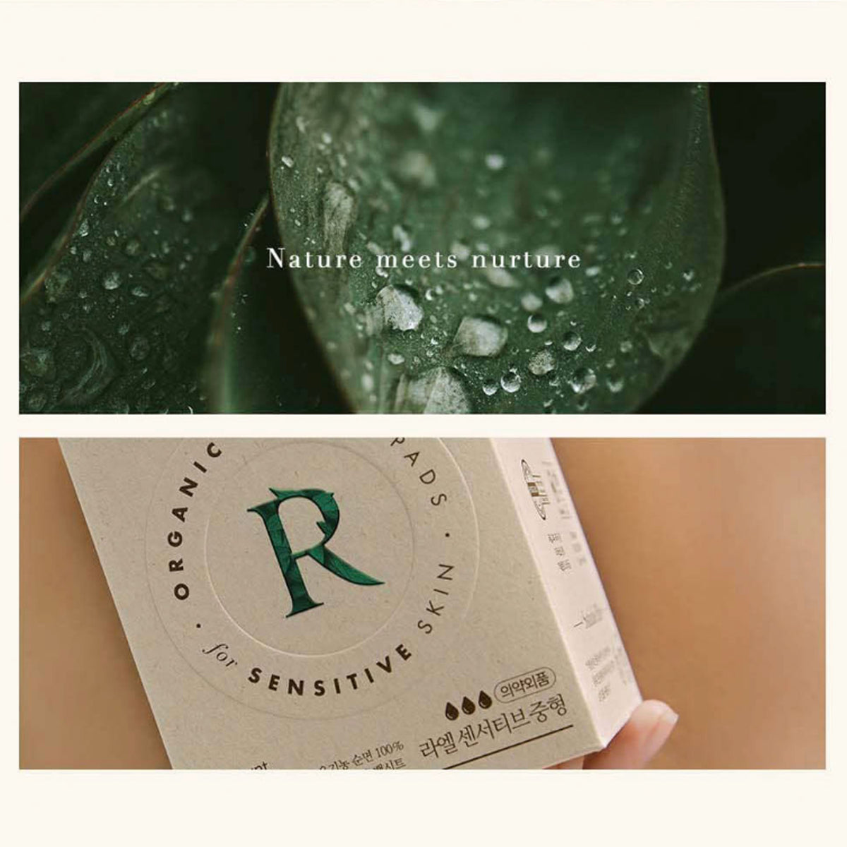 Rael Organic Cotton Cover Sensitive Sanitary Pads Medium – 8 Packs