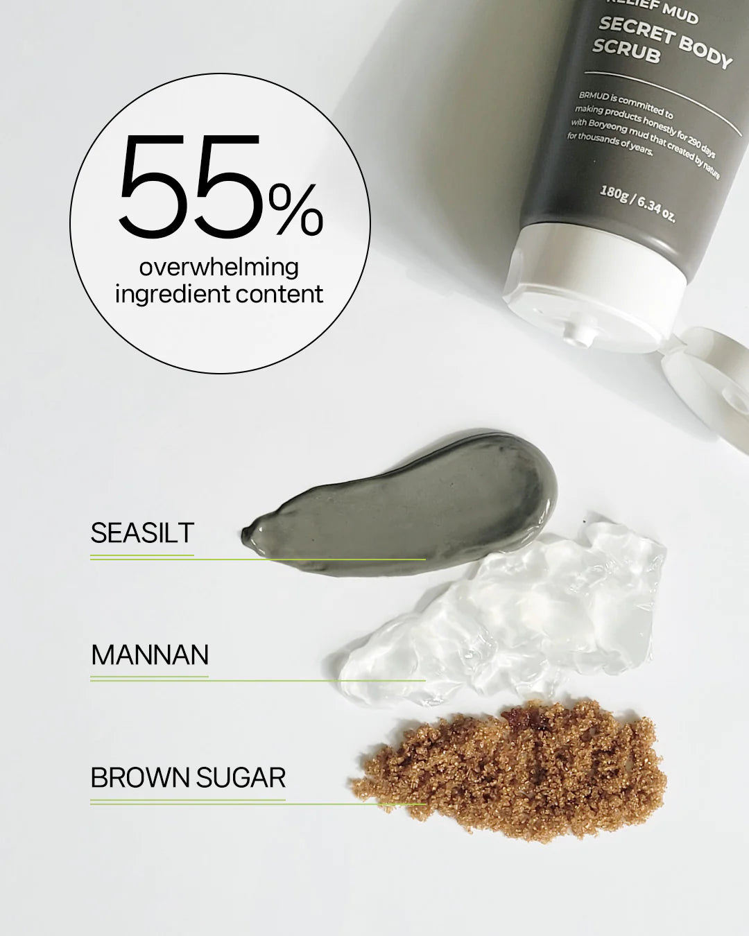 (Matthew) BRMUD Relief Mud Secret Body Scrub 180g - DODOSKIN