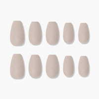 MUZMAK Nail Tips 36pcs #Sand Beige(Coffin)