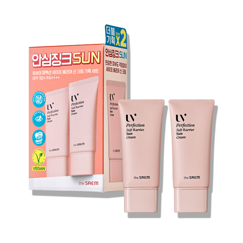 THE SAEM UV Perfection Safe Barrier Sun Cream SPF50+ PA++++50ml + 50ml Set