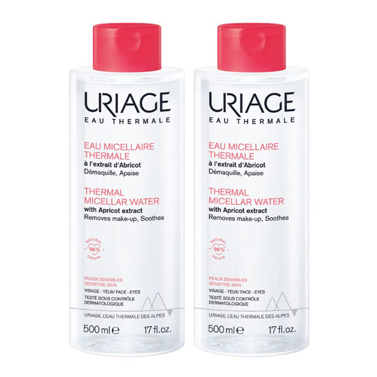 URIAGE Thermal Micellar Sensitive Cleansing Water 500ml x 2