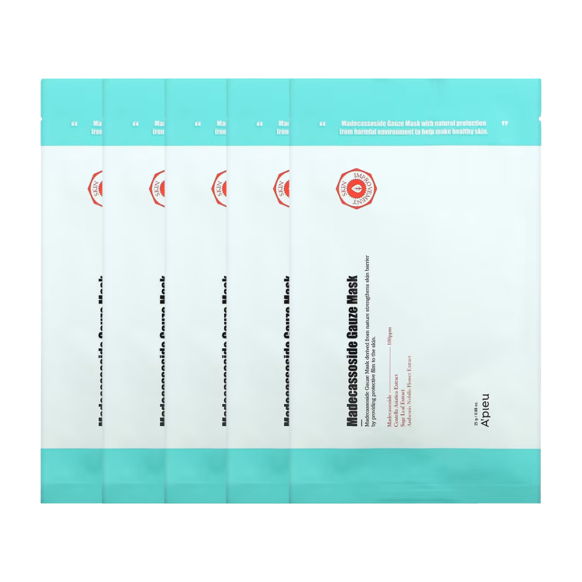 A'PIEU Madecassoside Gauze Mask 25g (5ea/10ea) - DODOSKIN