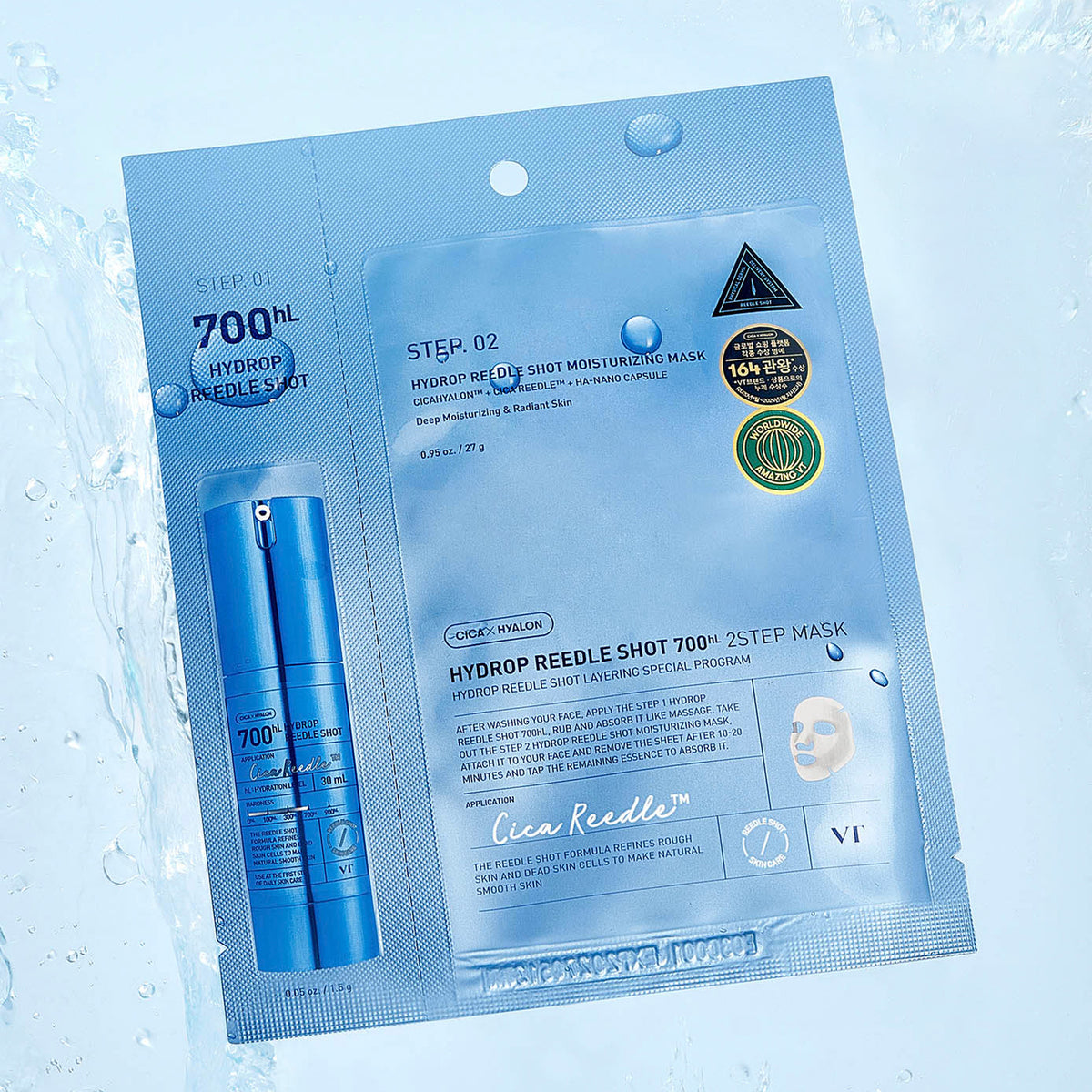 VT COSMETICS Hydro Reedle Shot 700hL 2-Step Mask 1ea