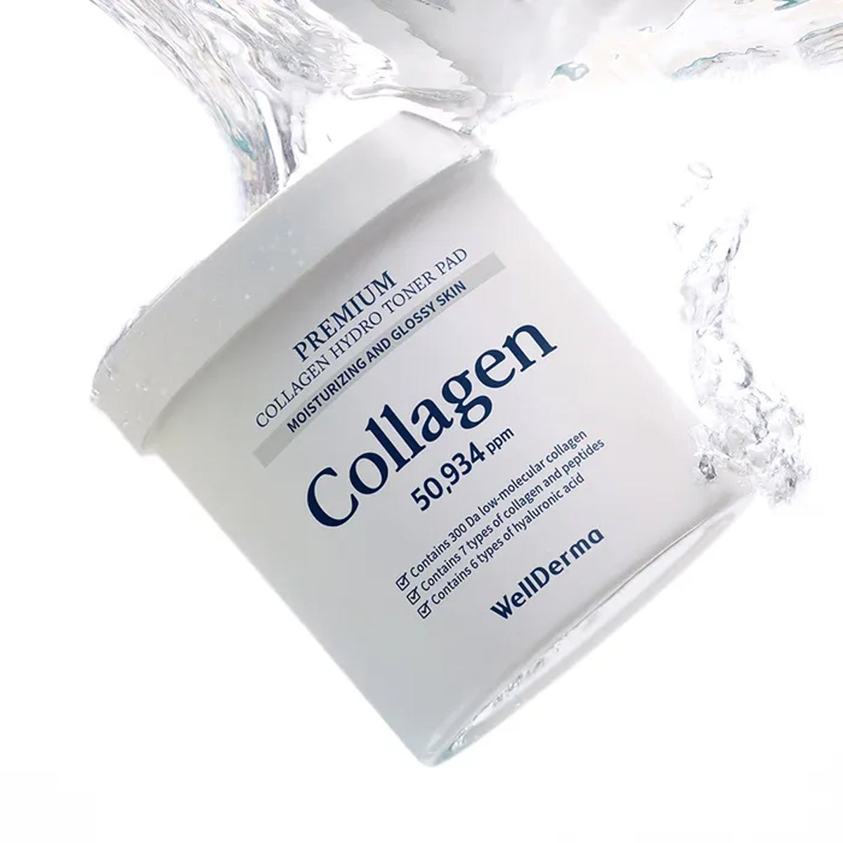 WellDerma Premium Collagen Hydro Toner Pad 60 Sheets