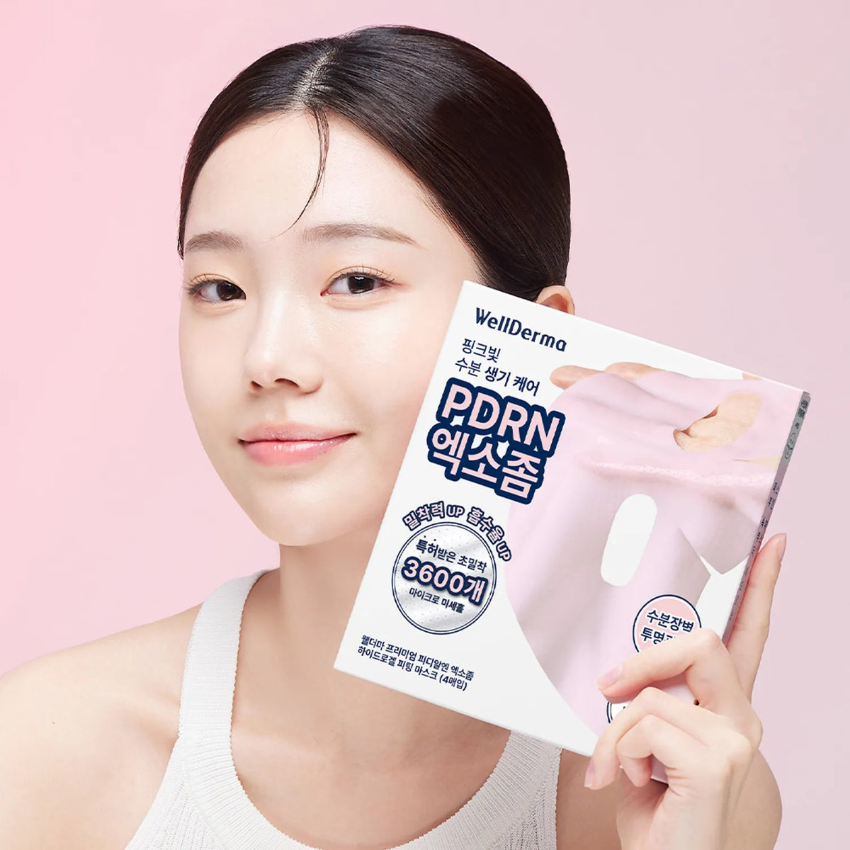 WellDerma Premium PDRN Exosome Hydrogel Fitting Mask 1 Box (4 Sheets)