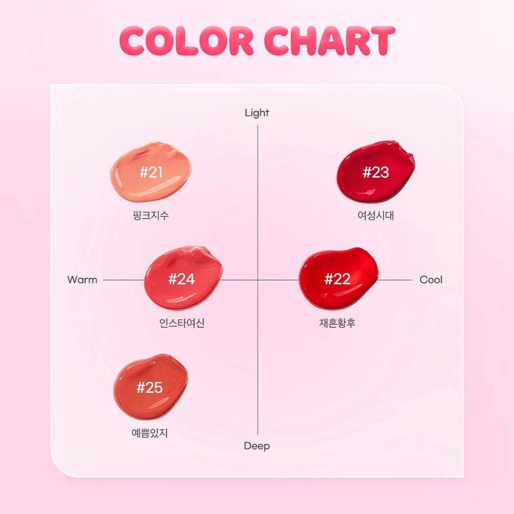 LIPHIP Glossy Lip Tint 3g 5 colors