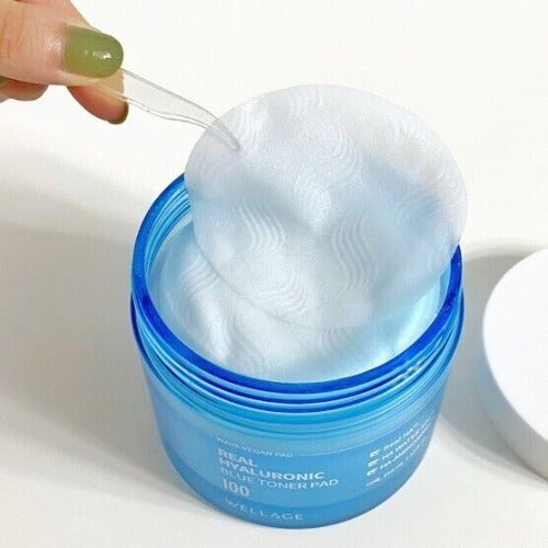 Wellage Real Hyaluronic Blue Toner Pad 210ml - DODOSKIN