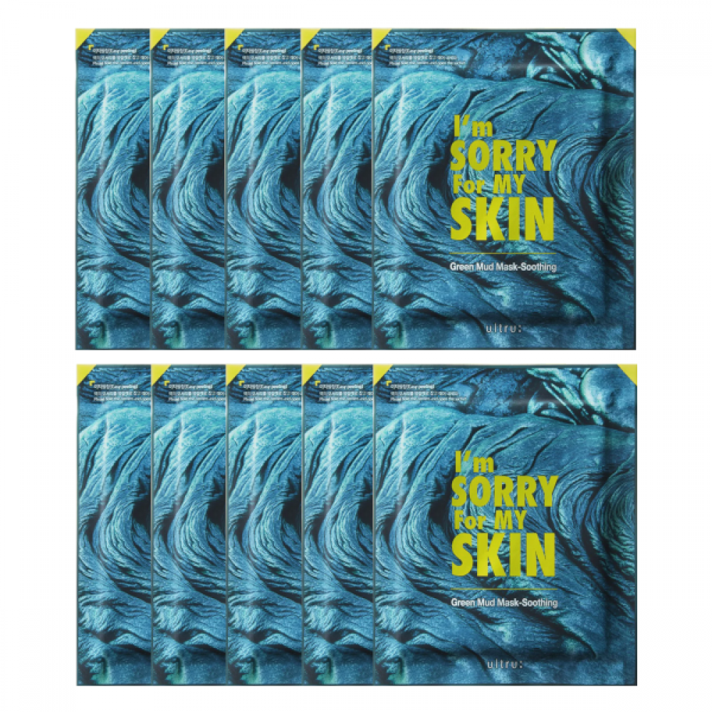 I'm Sorry For My Skin Green Mud Mask Soothing 10ea - Dodoskin