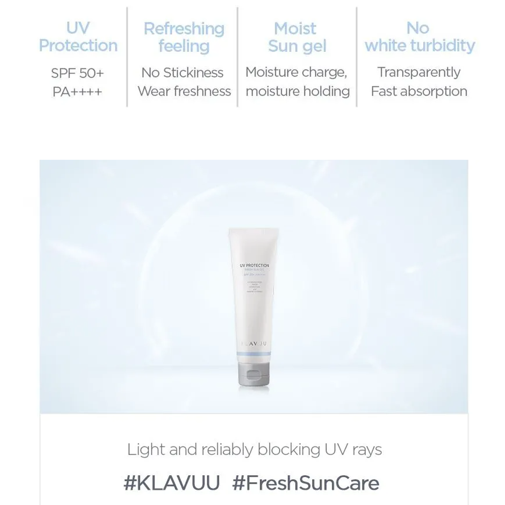 KLAVUU UV Protection Fresh Sun Gel 50ml - DODOSKIN