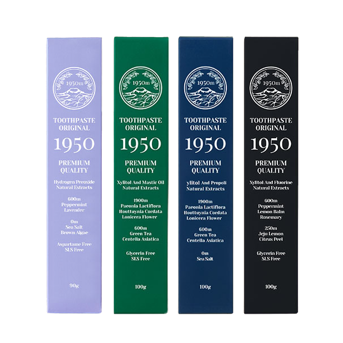 [Expiration imminen] 1950 Jeju Original Toothpaste 100g (4 Types)