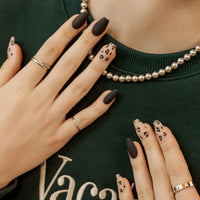 MUZMAK Nail Tips 36pcs #Black Hope(Coffin)