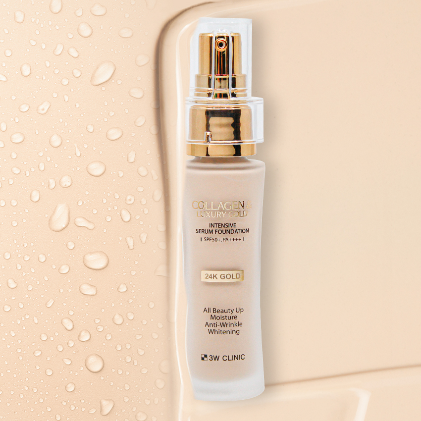 3W CLINIC Collagen & Luxury Gold Intensive Serum Foundation SPF50+PA ++++ 40g