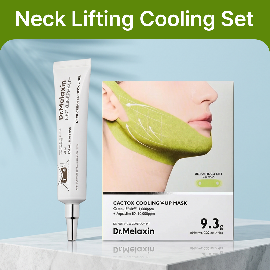 Dr.Melaxin Neck Lifting & Cooling Care Set  (Neck Cream 20ml + Cactox Cooling V-UP Mask 4ea)