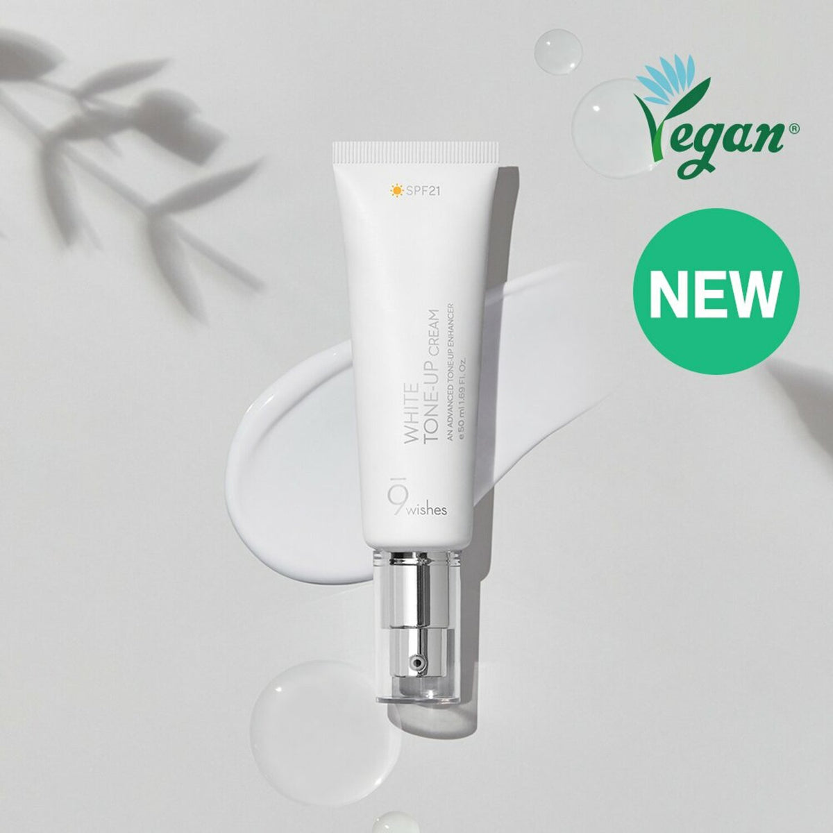 9wishes Vegan White Toneup Cream 50mL - DODOSKIN