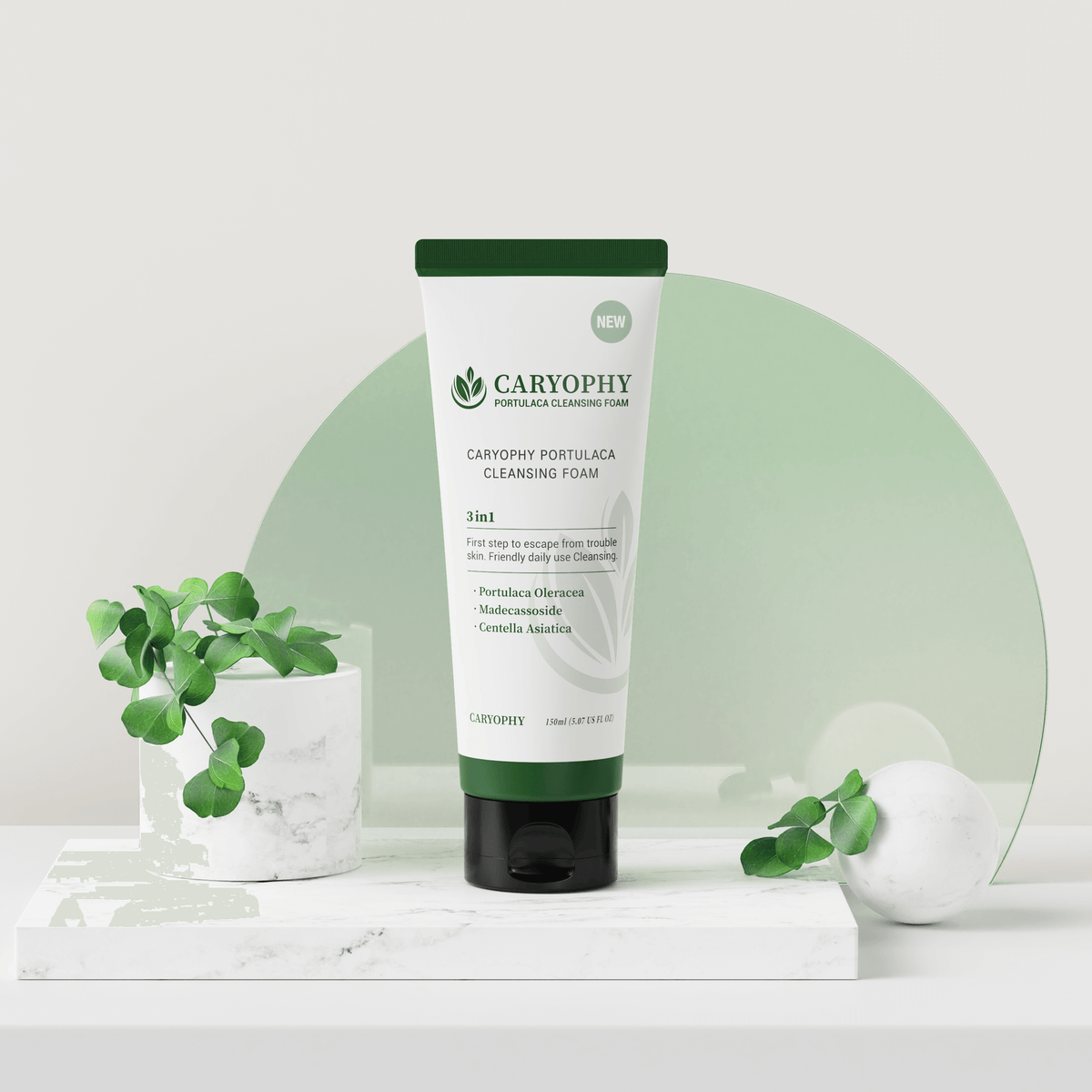 (Matthew검수) CARYOPHY Portulaca Cleansing Foam 150ml - DODOSKIN