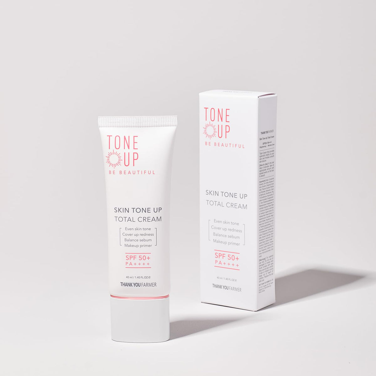 (Matthew검수) THANK YOU FARMER  Skin Tone Up Total Cream SPF50+ PA++++ 40ml - DODOSKIN
