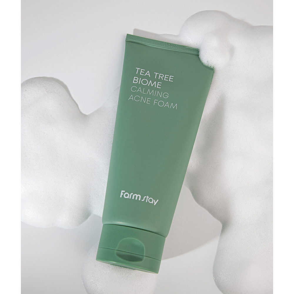 Farmstay Tea Tree Biome Calming Acne Foam 180ml - DODOSKIN