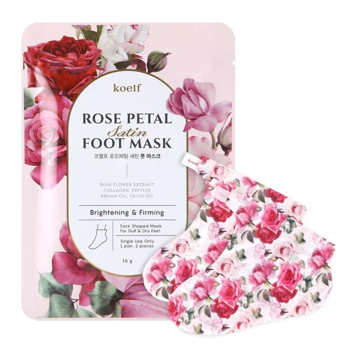 Koelf Rose Petal Satin Foot Mask 1ea