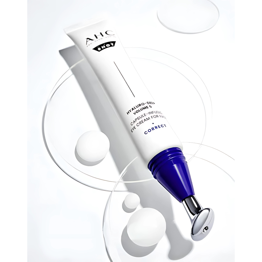 AHC Crema de ojos infundida con cápsula 5 con hyaluro-profunda para la cara 30 ml de Hyaluro
