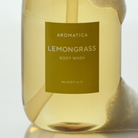 AROMATICA Lemongrass Body Wash 1L + Refill 500ml Set
