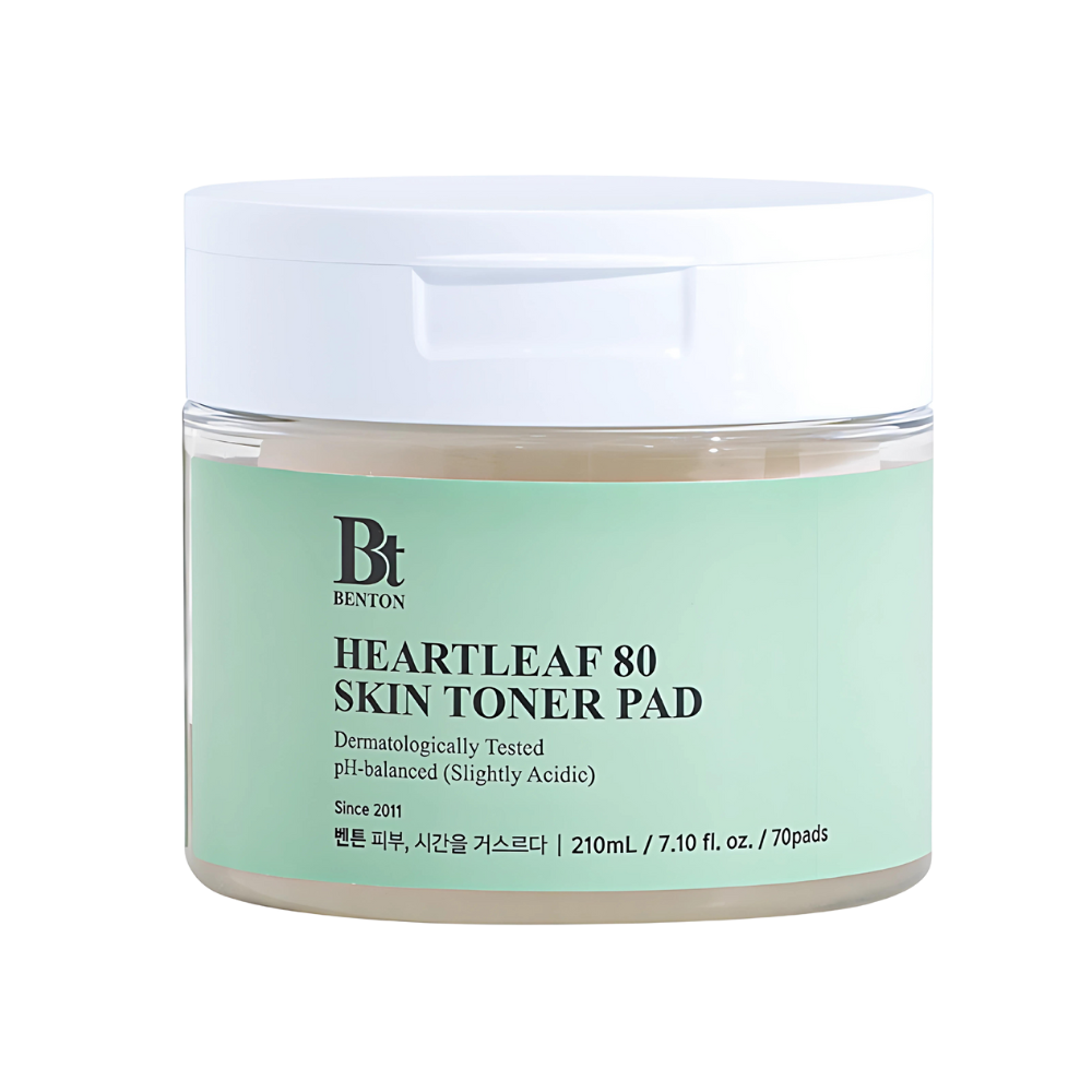 BENTON Heartleaf 80 Tóner de la piel Almohadilla 210 ml * 70 Pads