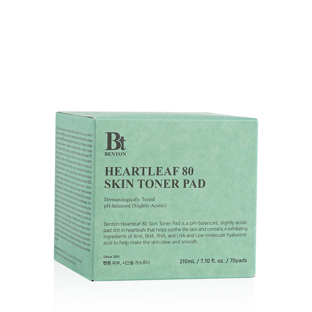 BENTON Heartleaf 80 Tóner de la piel Almohadilla 210 ml * 70 Pads
