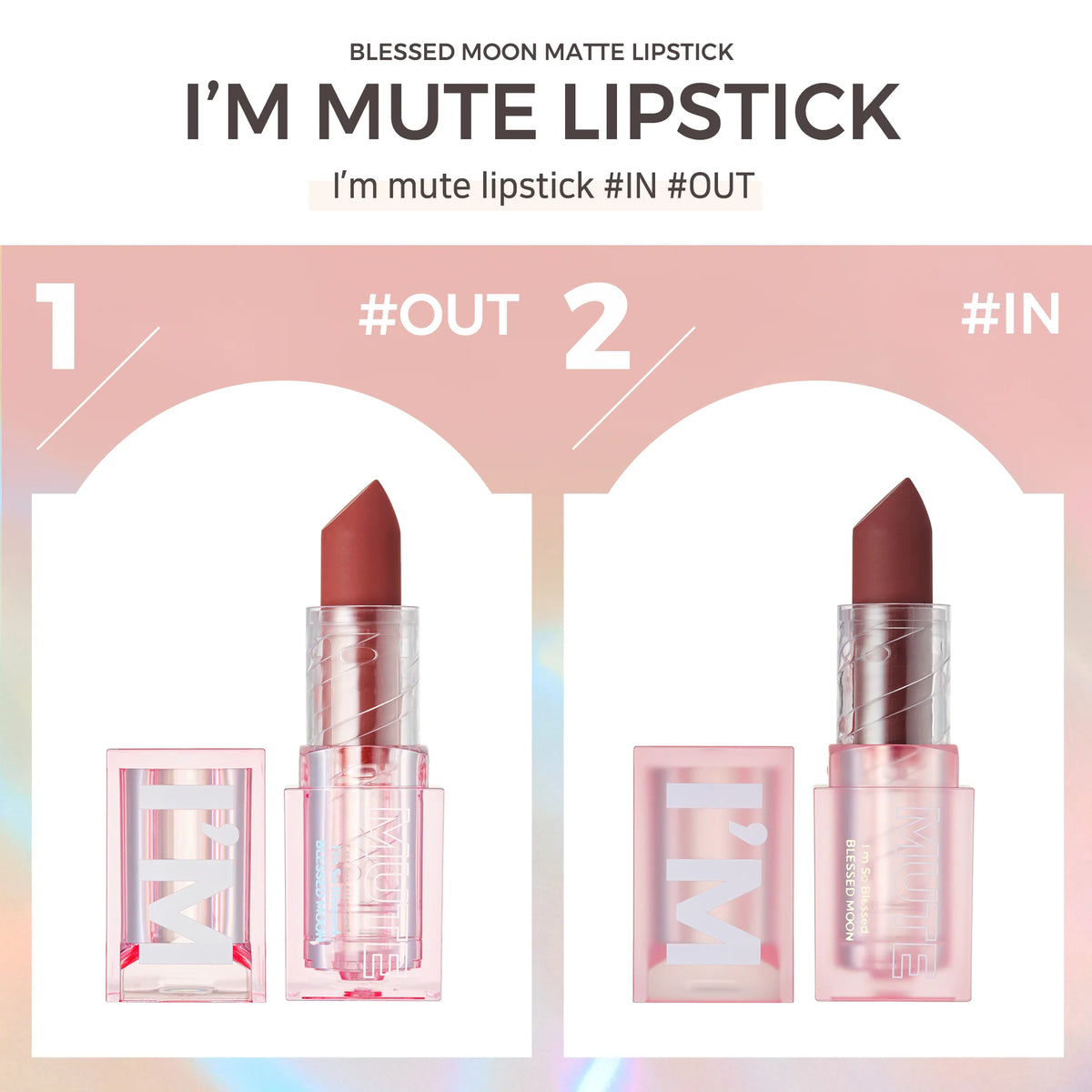 BLESSED MOON I'm Mute Lipstick 3.4g 6 Colors
