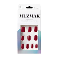 Puntas de uñas muzmak 36pcs #best rojo (cuadrado corto)