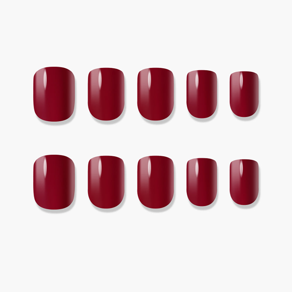 Puntas de uñas muzmak 36pcs #best rojo (cuadrado corto)