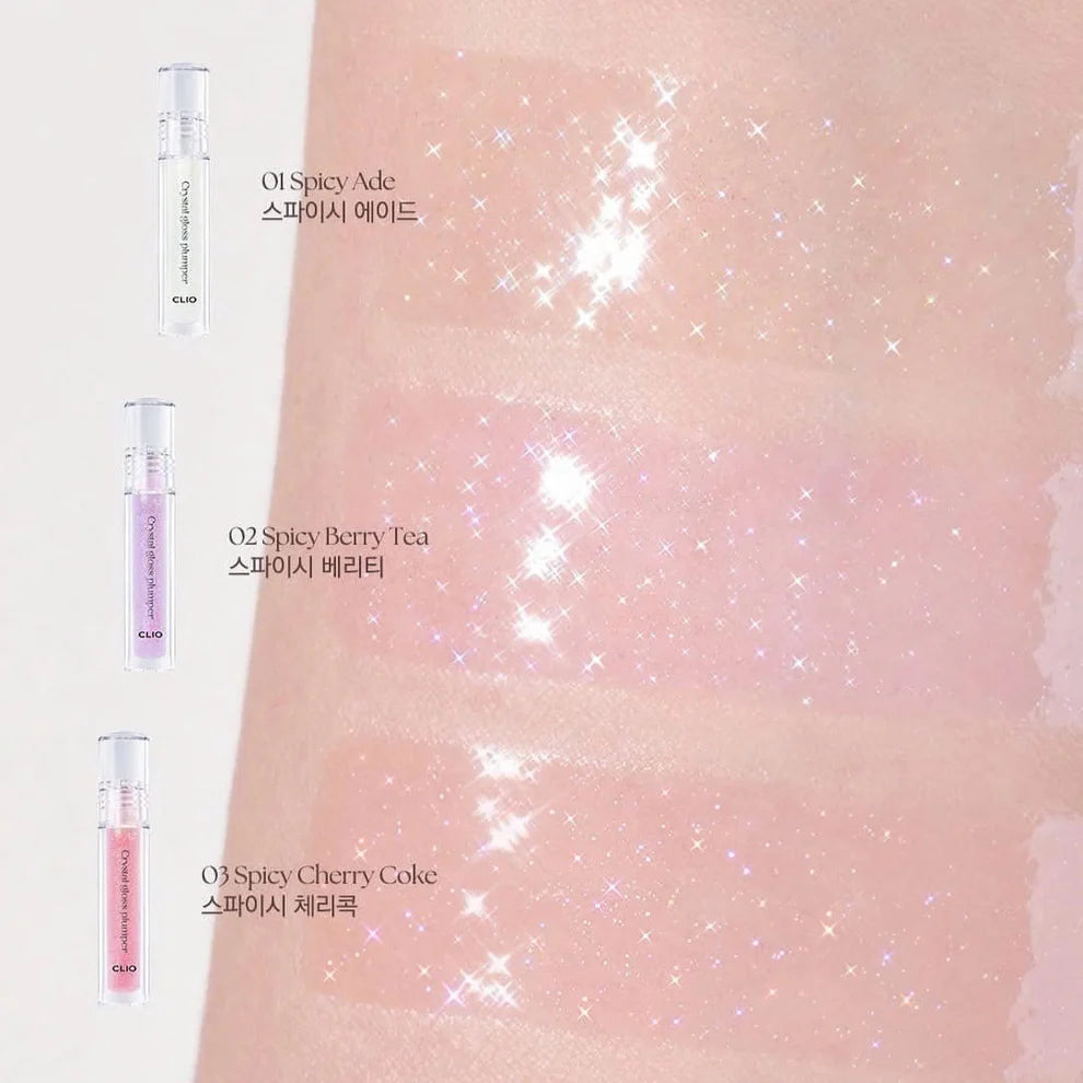 CLIO Crystal Gloss Plumper 3.4g x 3 Shades