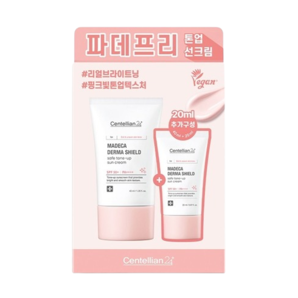 Centellian24 [Nuevo] Madeca Derma Shield Safe Tone-Up Sun Cream Set (40ml + 20ml)